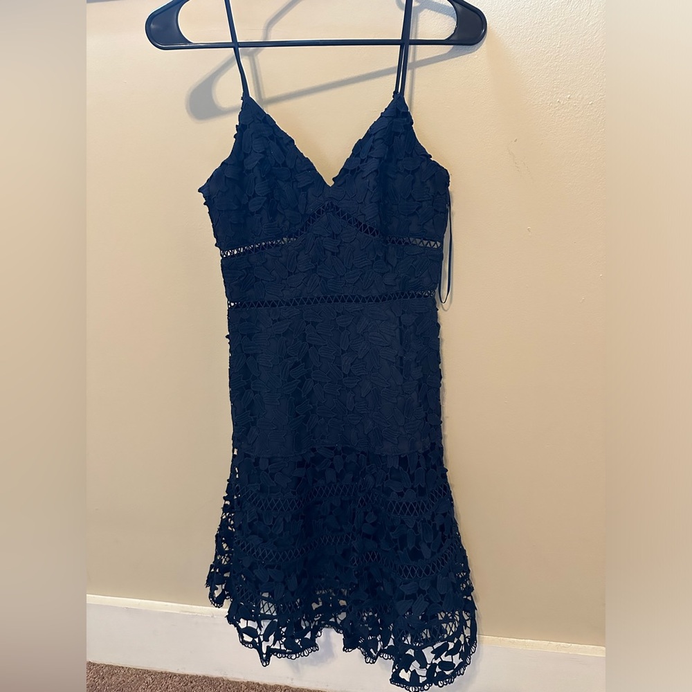 Bardot Agnes Lace Dress xs navy